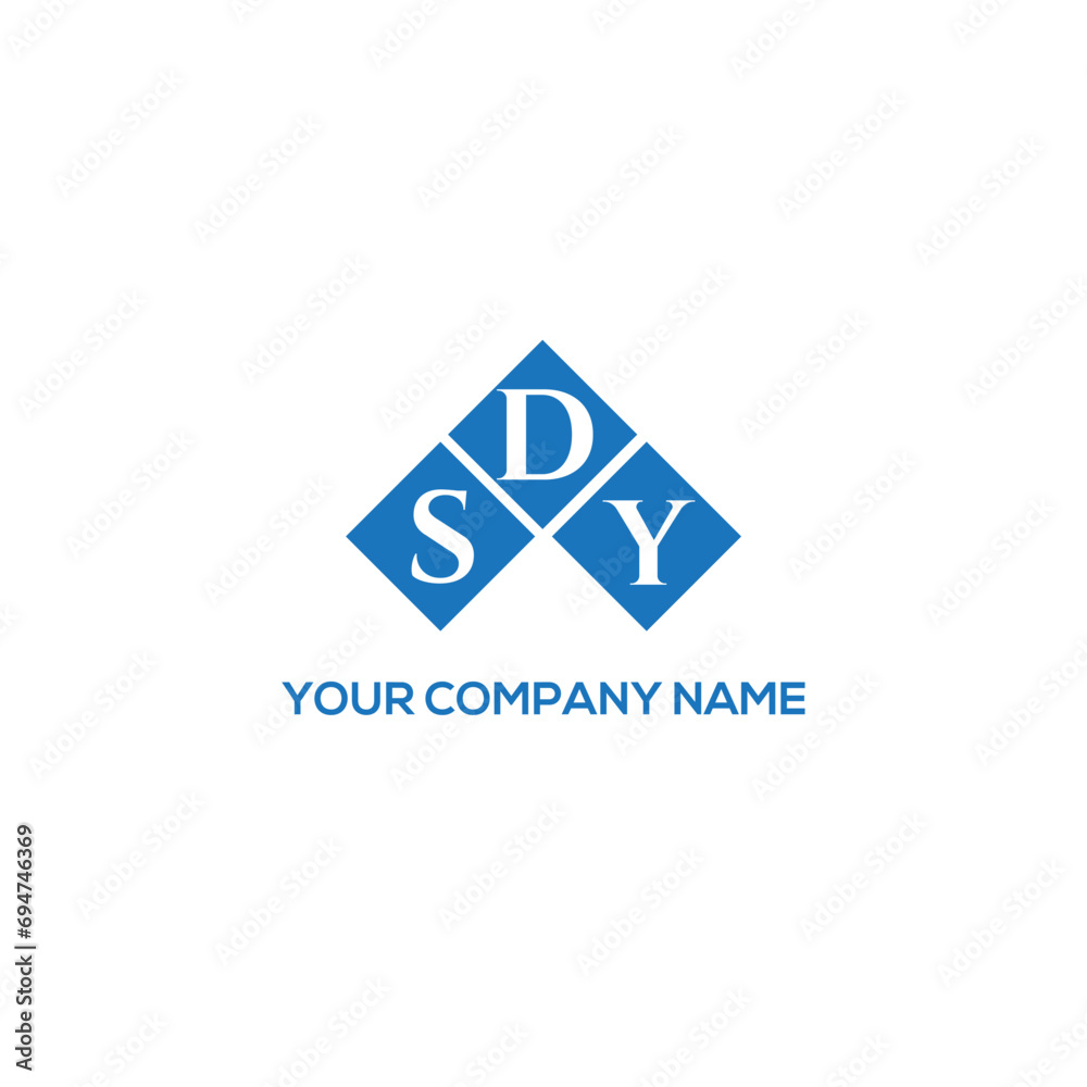 Fototapeta premium DSY letter logo design on white background. DSY creative initials letter logo concept. DSY letter design. 