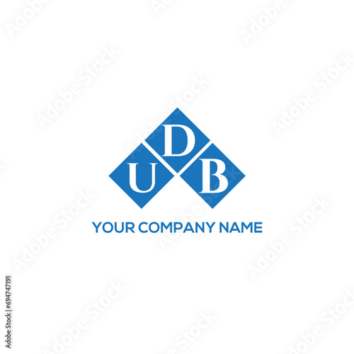 DUB letter logo design on white background. DUB creative initials letter logo concept. DUB letter design.

