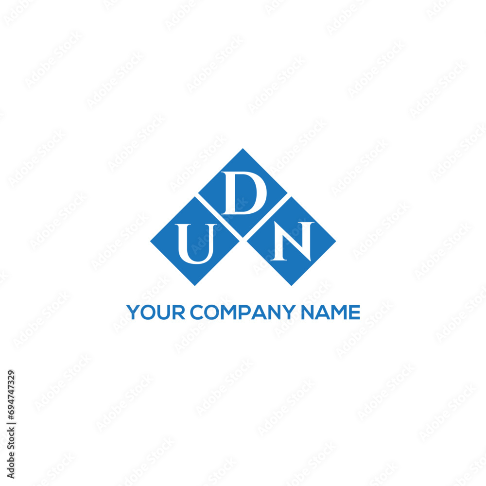 Fototapeta premium DUN letter logo design on white background. DUN creative initials letter logo concept. DUN letter design. 