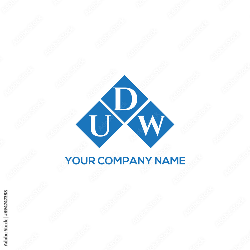 Fototapeta premium DUW letter logo design on white background. DUW creative initials letter logo concept. DUW letter design. 