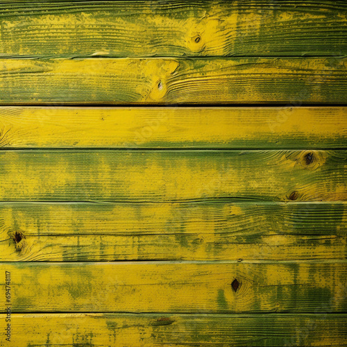 Wallpaper Mural yellow green color Wood Planks background created with Generative Ai Torontodigital.ca