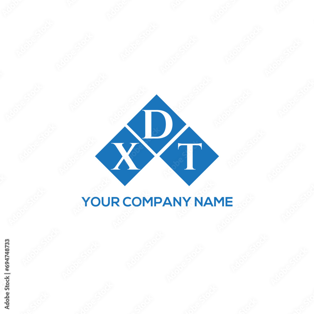 Fototapeta premium DXT letter logo design on white background. DXT creative initials letter logo concept. DXT letter design. 