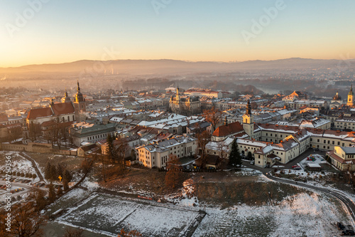 Old town at sunrise Nowy Sacz 