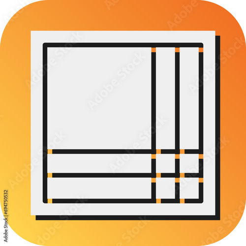 Handkerchief Vector Glyph Gradient Background Icon Design