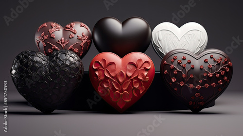 Decorative elements inspired by hearts