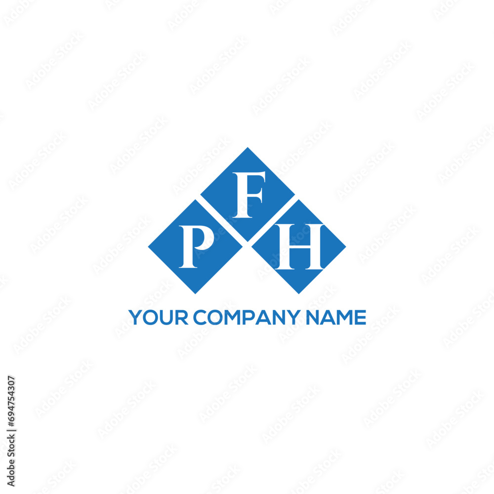 FPH letter logo design on white background. FPH creative initials letter logo concept. FPH letter design.
