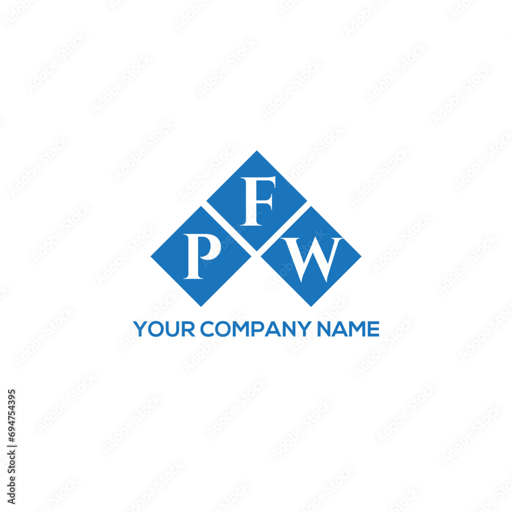 FPW letter logo design on white background. FPW creative initials letter logo concept. FPW letter design.

