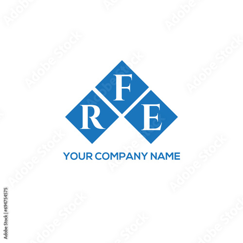 FRE letter logo design on white background. FRE creative initials letter logo concept. FRE letter design.
 photo