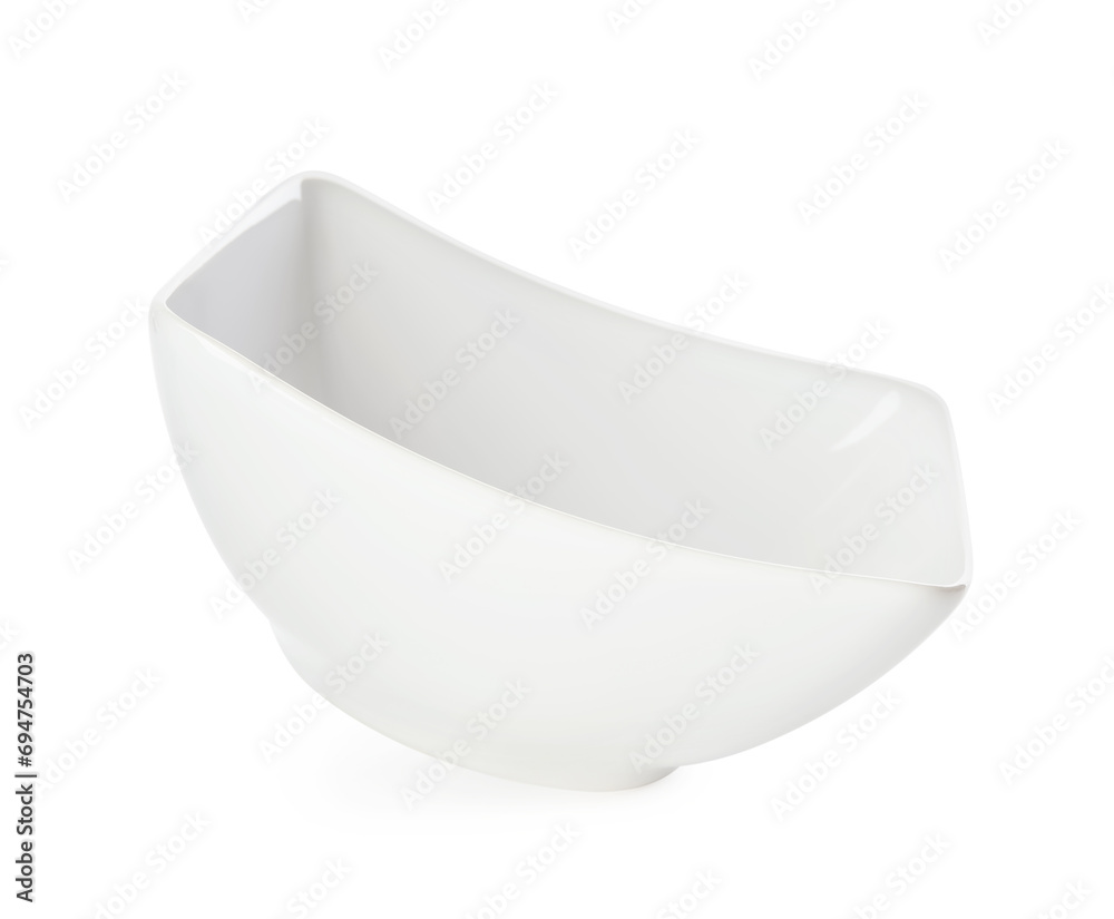 Clean empty ceramic bowl isolated on white Clean empty ceramic bowl isolated on white