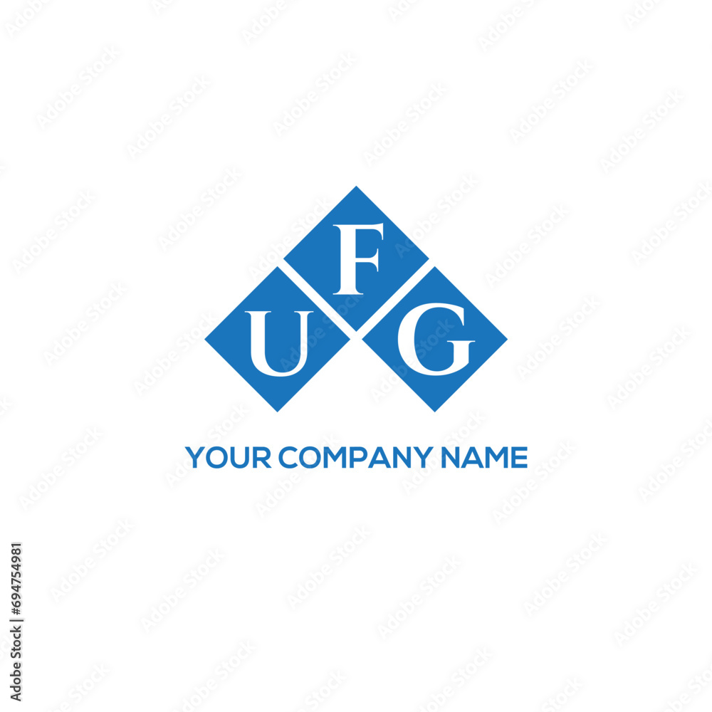 Fototapeta premium FUG letter logo design on white background. FUG creative initials letter logo concept. FUG letter design. 