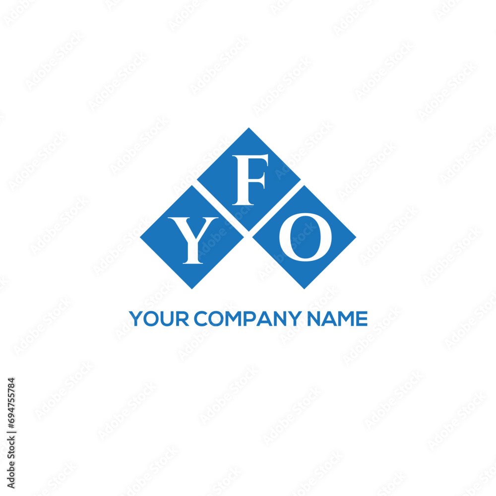 Fototapeta premium FYO letter logo design on white background. FYO creative initials letter logo concept. FYO letter design. 