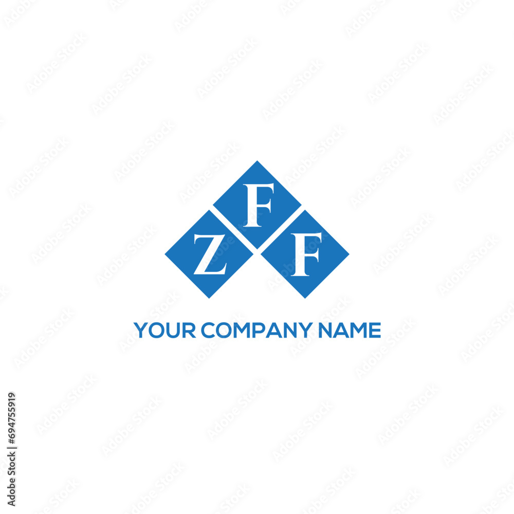 Fototapeta premium FZF letter logo design on white background. FZF creative initials letter logo concept. FZF letter design. 