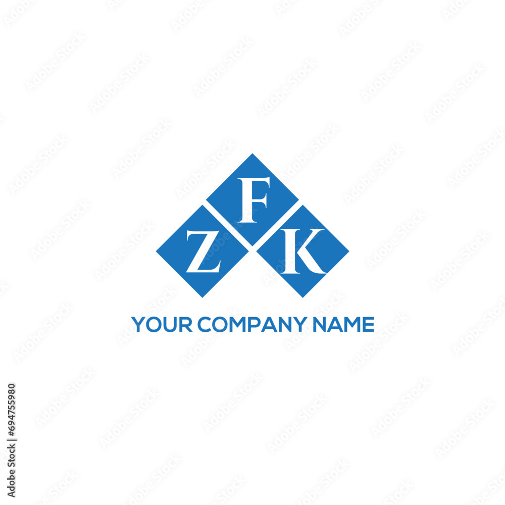 FZK letter logo design on white background. FZK creative initials letter logo concept. FZK letter design.
