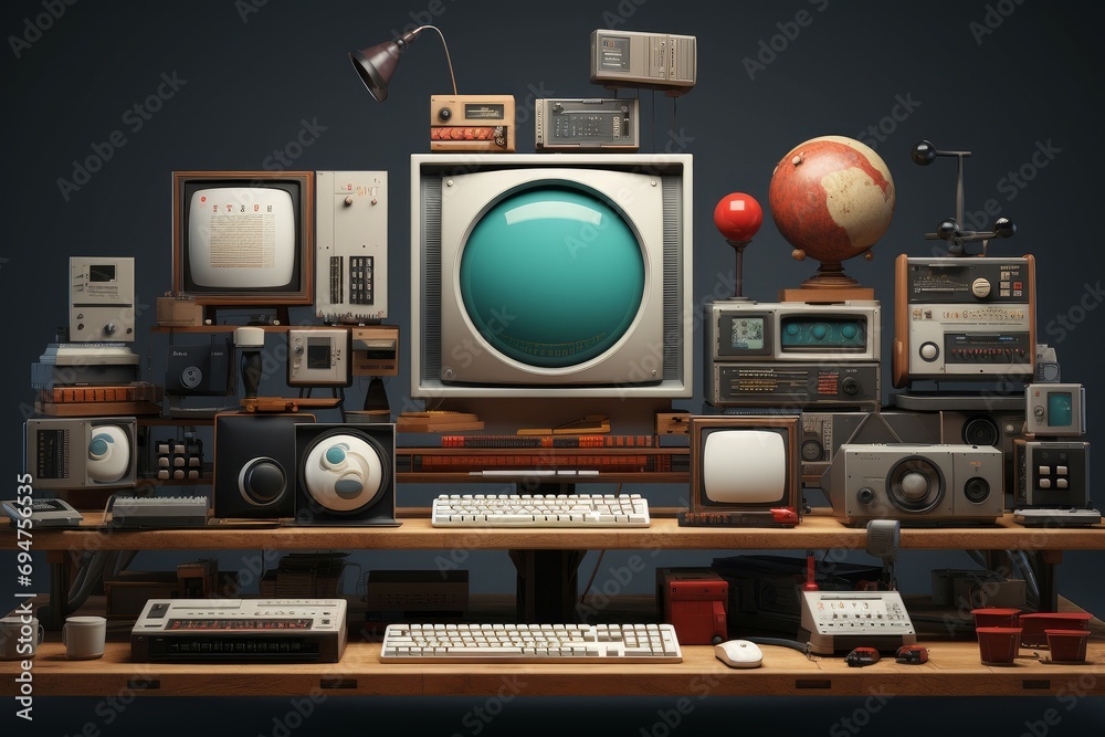 Creative Man game designer banner. Video digital art. Generate Ai Creative Man game designer banner. Video digital art. Generate Ai