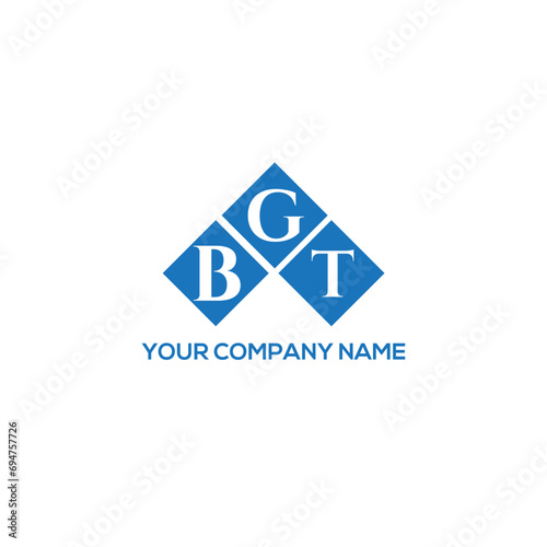GBT letter logo design on white background. GBT creative initials letter logo concept. GBT letter design.
 photo