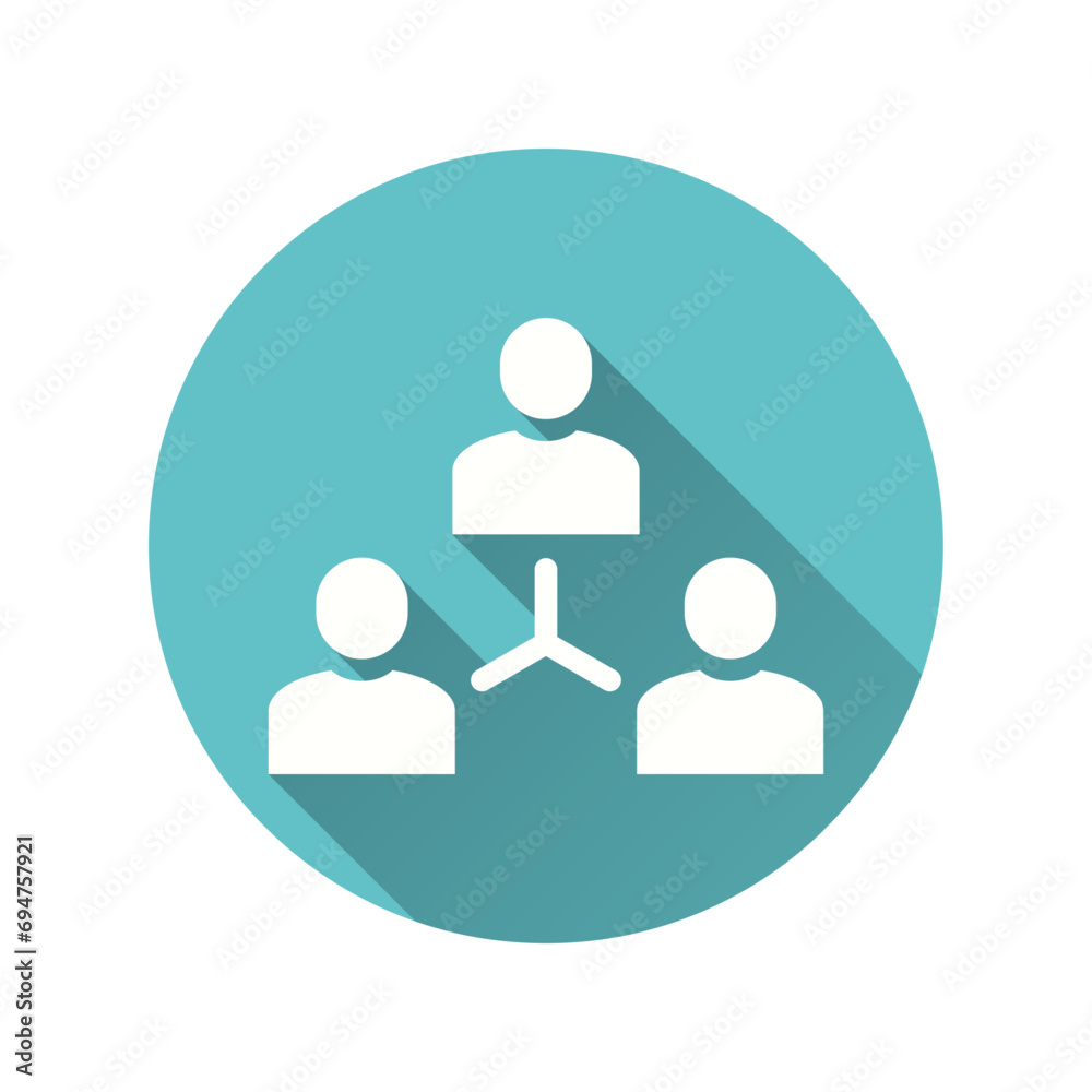 Team building flat icon with long shadow for graphic and web design. Team building flat icon with long shadow for graphic and web design.