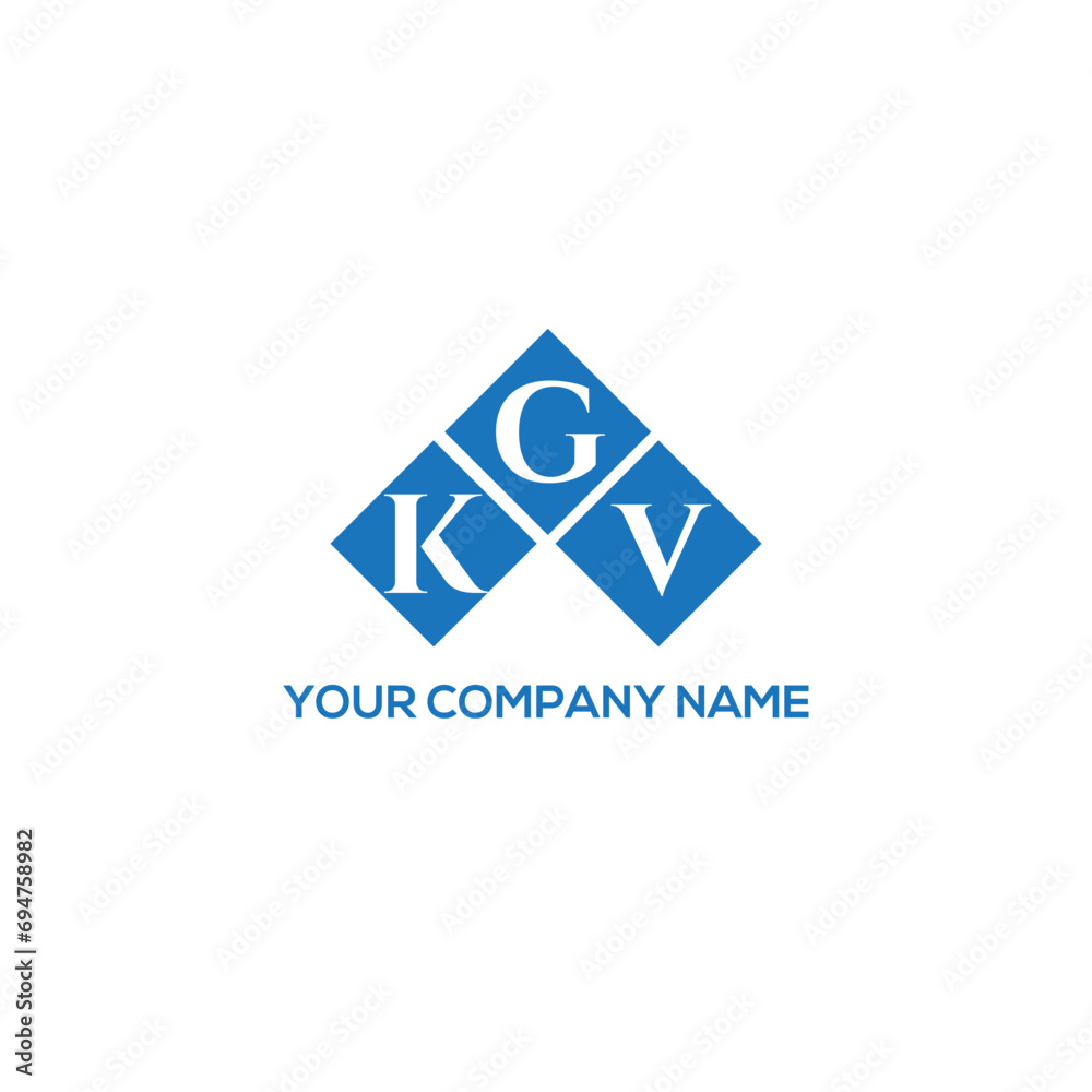 Fototapeta premium GKV letter logo design on white background. GKV creative initials letter logo concept. GKV letter design. 