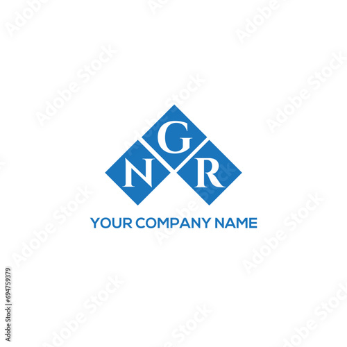 GNR letter logo design on white background. GNR creative initials letter logo concept. GNR letter design.
 photo