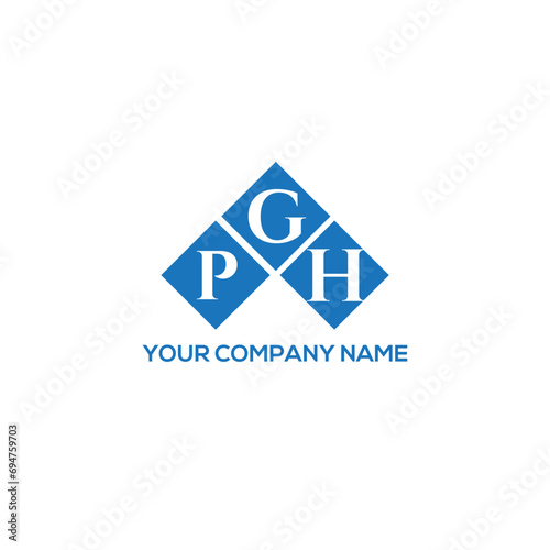 GPH letter logo design on white background. GPH creative initials letter logo concept. GPH letter design.
 photo