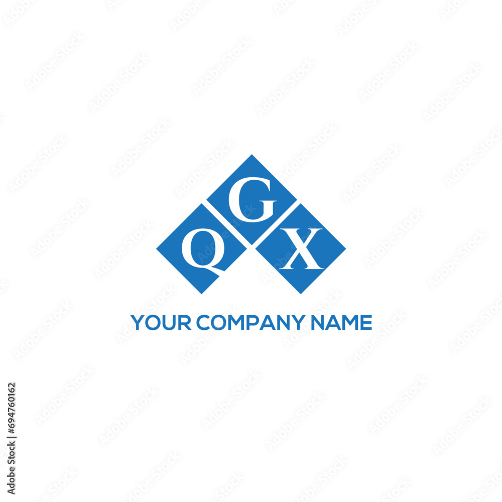 Fototapeta premium GQX letter logo design on white background. GQX creative initials letter logo concept. GQX letter design. 