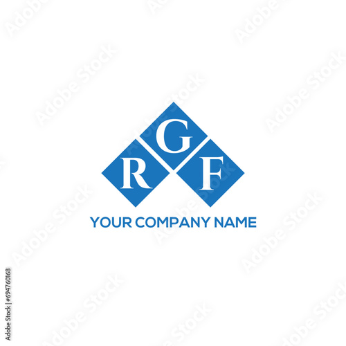 GRF letter logo design on white background. GRF creative initials letter logo concept. GRF letter design.
 photo