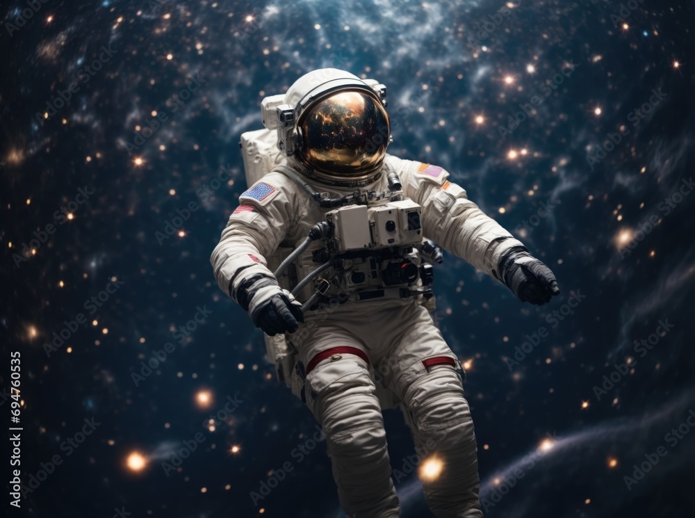 Astronaut's Elegance in Space