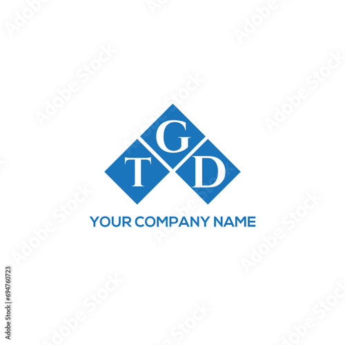 GTD letter logo design on white background. GTD creative initials letter logo concept. GTD letter design.
 photo