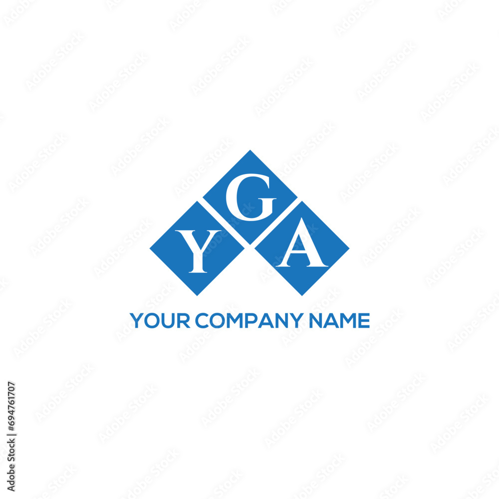 Fototapeta premium GYA letter logo design on white background. GYA creative initials letter logo concept. GYA letter design. 