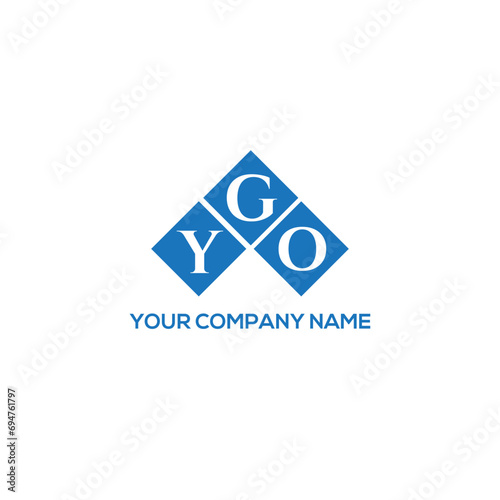 GYO letter logo design on white background. GYO creative initials letter logo concept. GYO letter design.
 photo