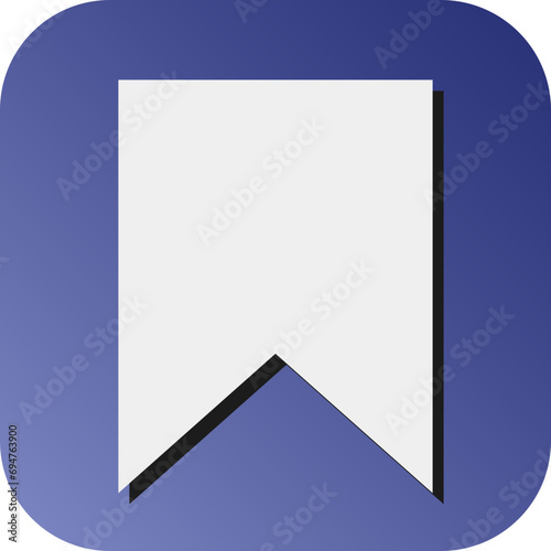 Book Marked Vector Glyph Gradient Background Icon Design