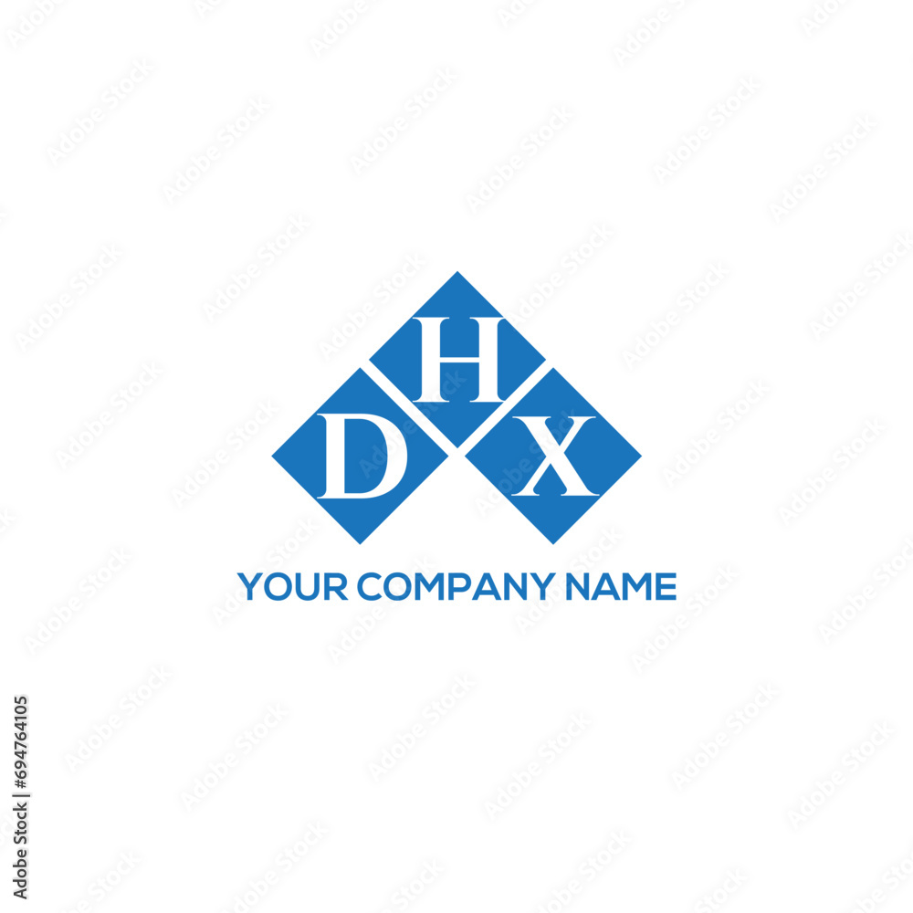 Fototapeta premium HDX letter logo design on white background. HDX creative initials letter logo concept. HDX letter design. 