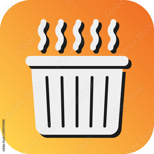 Hot Tub Vector Glyph Gradient Background Icon Design