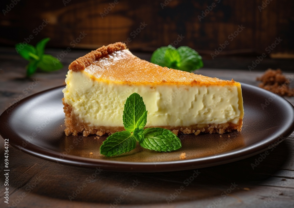 New York cheesecake with decoration New York cheesecake with decoration