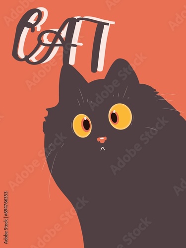 cat with a eyes