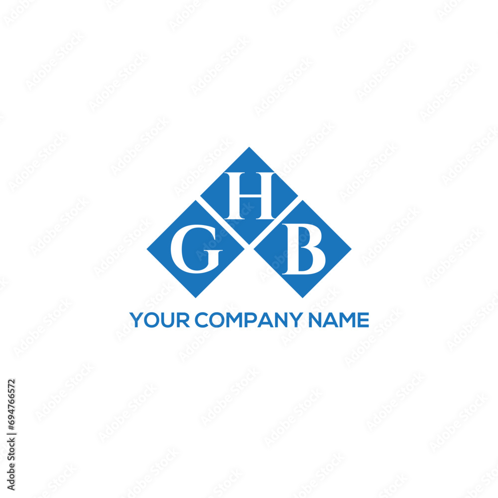 Fototapeta premium HGB letter logo design on white background. HGB creative initials letter logo concept. HGB letter design. 