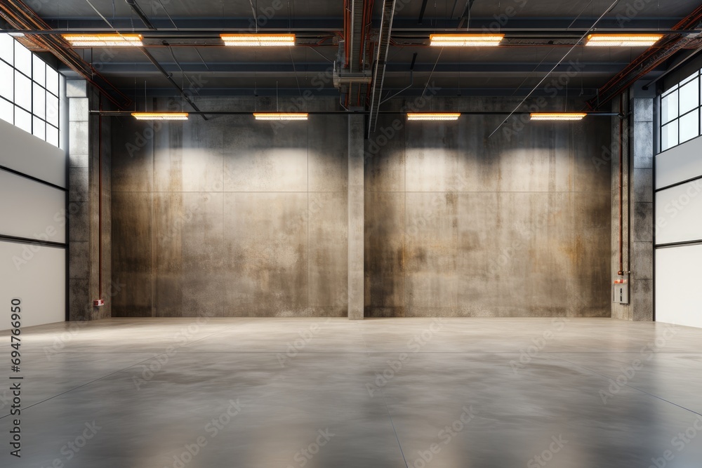 An empty warehouse image background
