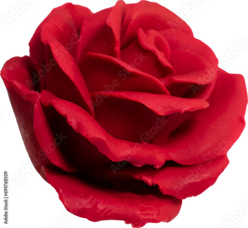 Red Rose Isolated on Transparent Background