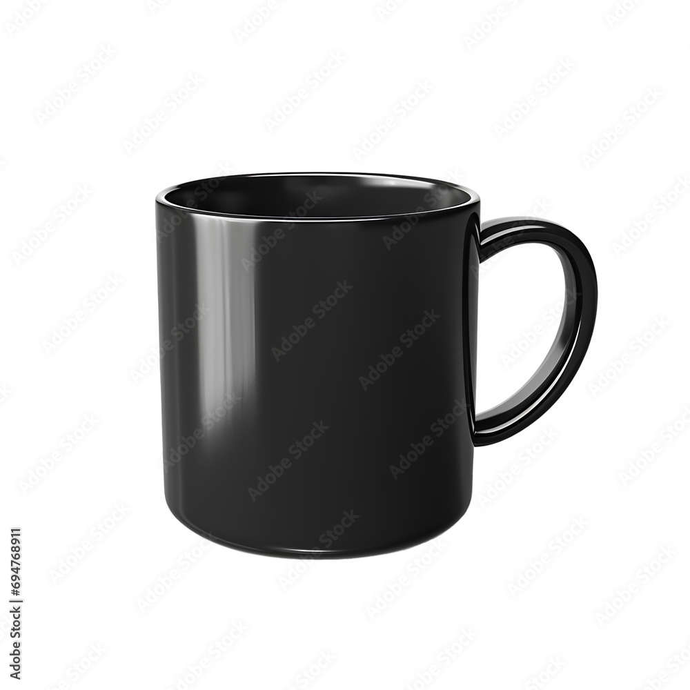 Black cup, isolated on transparent background, PNG, 300 DPI Black cup, isolated on transparent background, PNG, 300 DPI