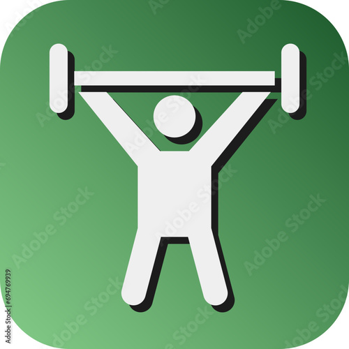 Weightlifting Vector Glyph Gradient Background Icon Designgn photo