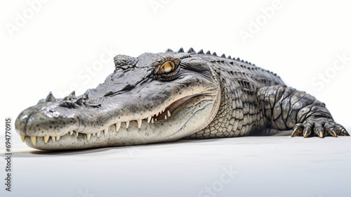 Crocodile on White Background