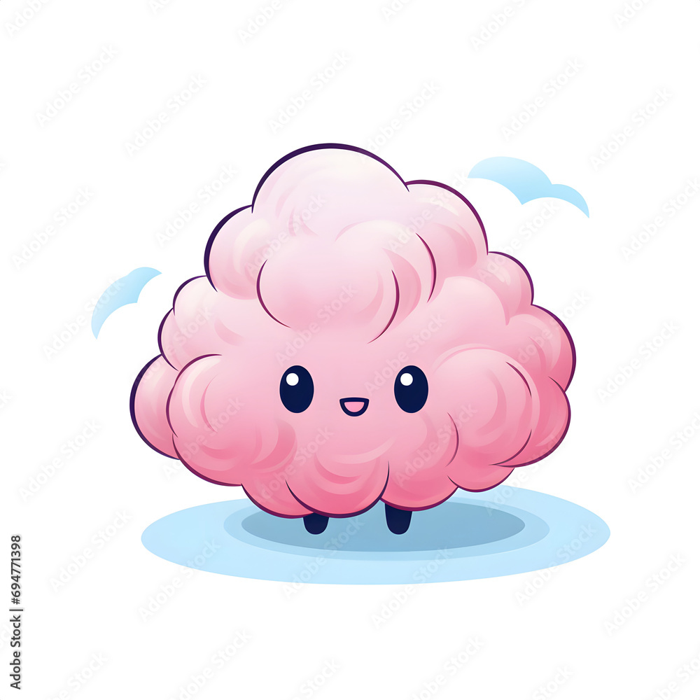 Obraz premium Illustration of a cotton candy character.