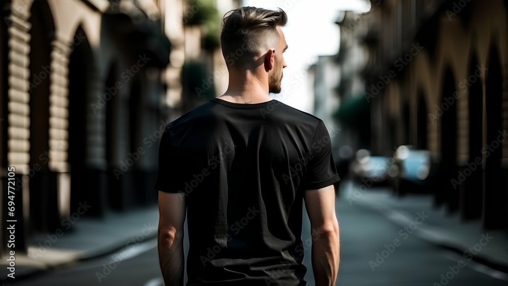 view of a person walking on the street view of a person walking on the street