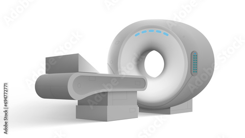 Magnetic Resonance Image Machine Isolated On White