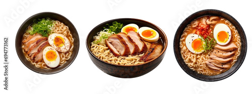 chicken ramen set transparent background