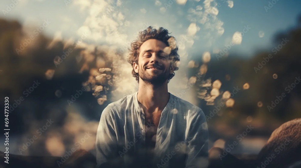 The concept of mastery and inner peace, meditation and discovering new ways to calm down