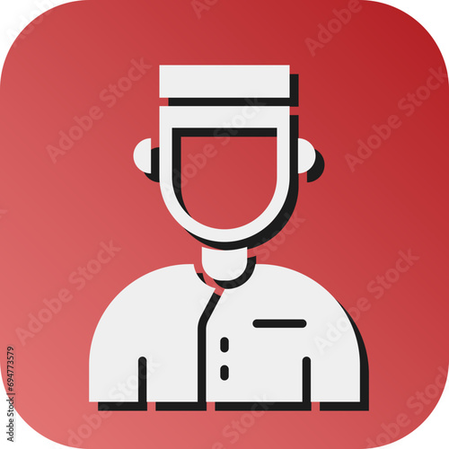 Bellboy Vector Glyph Gradient Background Icon Design