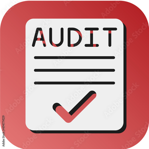 Auditor Vector Glyph Gradient Background Icon Design