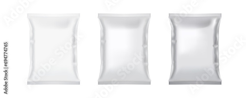 Plastic Foil Bag Packaging Mockup For Snack, Candy