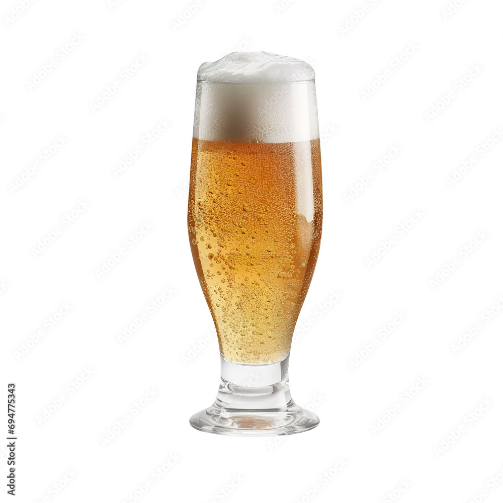 Fresh Beer Glass Isolated On transparent Background Fresh Beer Glass Isolated On transparent Background