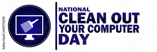 National Clean Out Your Computer Day Vector illustration. Suitable for greeting card, poster and banner.